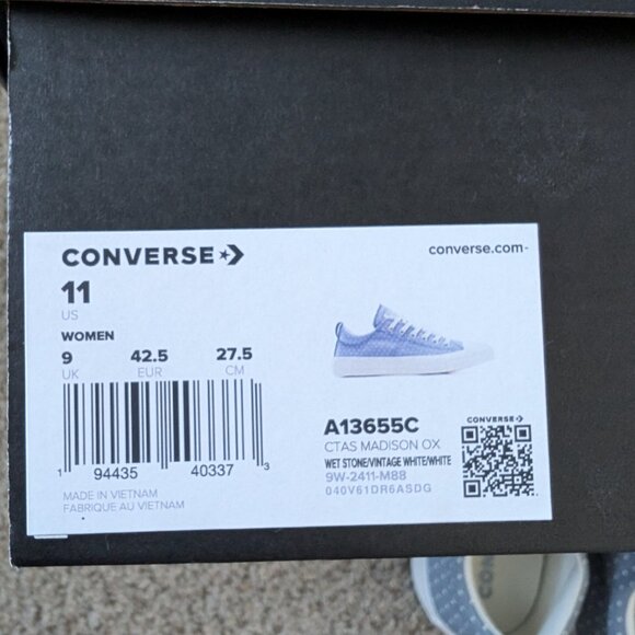 New in box Converse CTAS Madison US women's size 11 - Picture 9 of 9